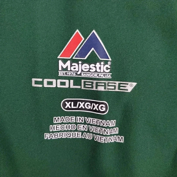 Men's MAJESTIC Green Bay Packers NFL Cool Base Quarter Zip Pullover Shirt SZ XL‎ - Picture 6 of 8